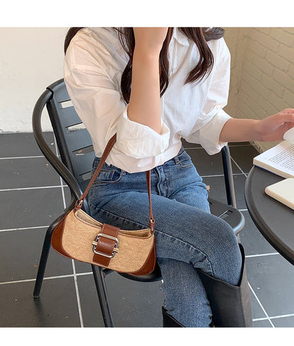 Retro Underarm High-grade Stitching Baguette Bag