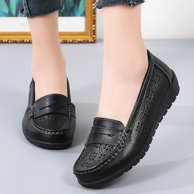 Shoes Casual Hollow Women's Shoes Gommino Mom Shoes Tendon Bottom Source Manufacturer