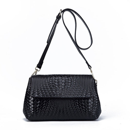 Genuine Leather Women's Woven Bag Crossbody Small Bag Women's Shoulder Messenger Bag