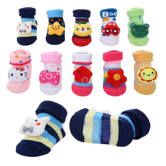 Cotton Cartoon Antiskid Baby Floor Socks