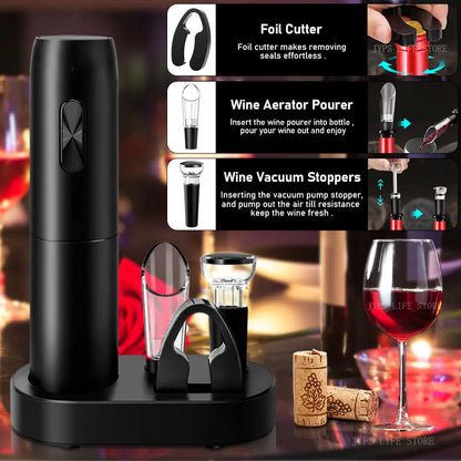 Electric Wine Opener Set.