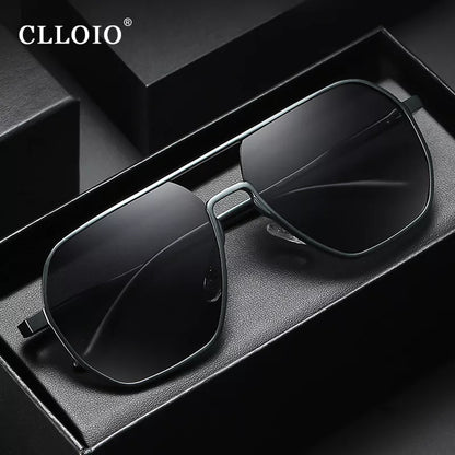 CLLOIO New Fashion Aluminum Photochromic Sunglasses Men Women