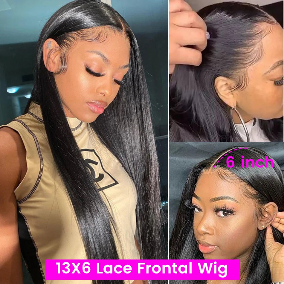 Straight 13x4 13x6 Transparent Lace Front wig