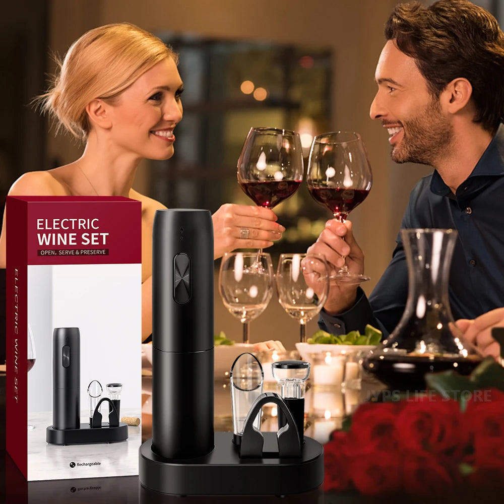 Electric Wine Opener Set.