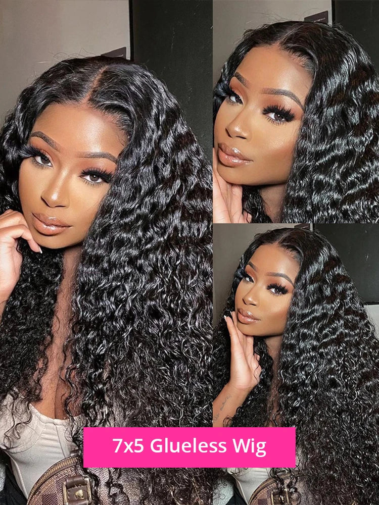 Wear And Go Glueless Human Hair Wig 13x6 Curly Human Hair Wig 7x5 Glueless Wig Human Hair Ready To Wear Deep Wave Wig Preplucked