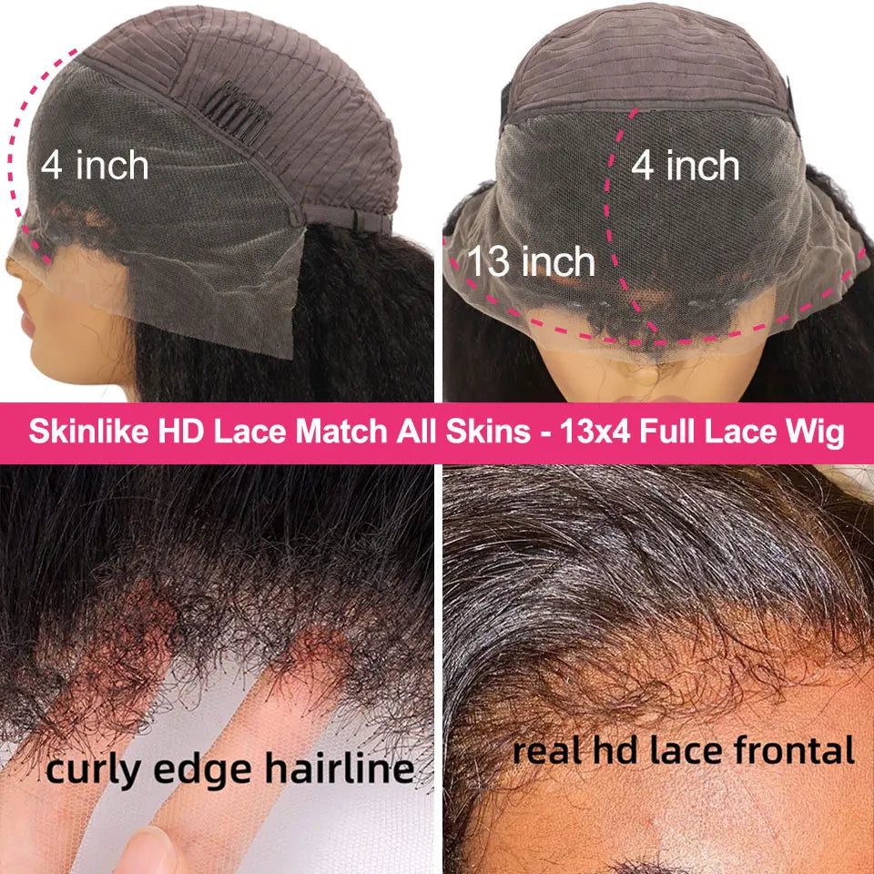 Kinky Straight 4C Edges Natural Hairline