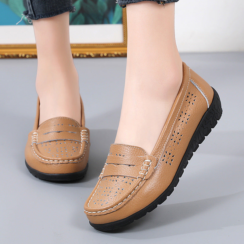 Shoes Casual Hollow Women's Shoes Gommino Mom Shoes Tendon Bottom Source Manufacturer