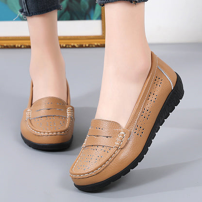 Shoes Casual Hollow Women's Shoes Gommino Mom Shoes Tendon Bottom Source Manufacturer