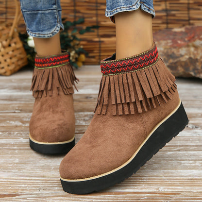 Fashion Thick Bottom Small Wedge Bootie