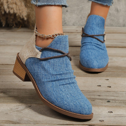 Plus Size Vintage Suede Boots