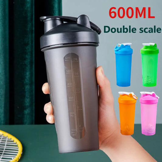 600ml Portable Protein Powder Shaker Bottle